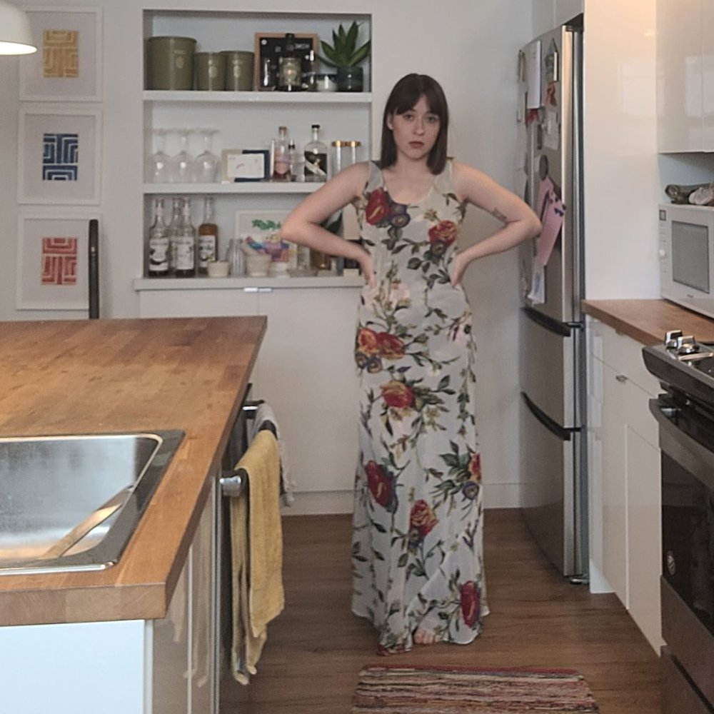 REVERSIBLE vintage floral dress - Picture 2 of 3